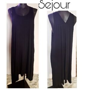 Sejour plus size assymetrical jersey dress.  Sz 0x